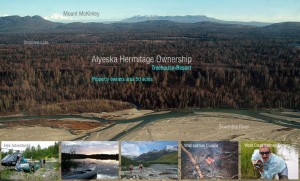 alaska wilderness lodges aerial perspective facing Mt McKindley            